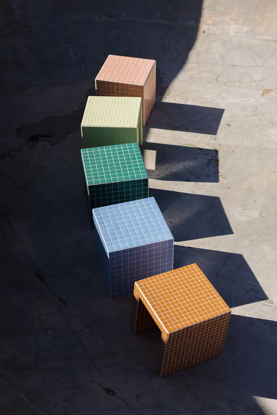 Lado Studio Concrete Cube Planter in Outdoor Setting