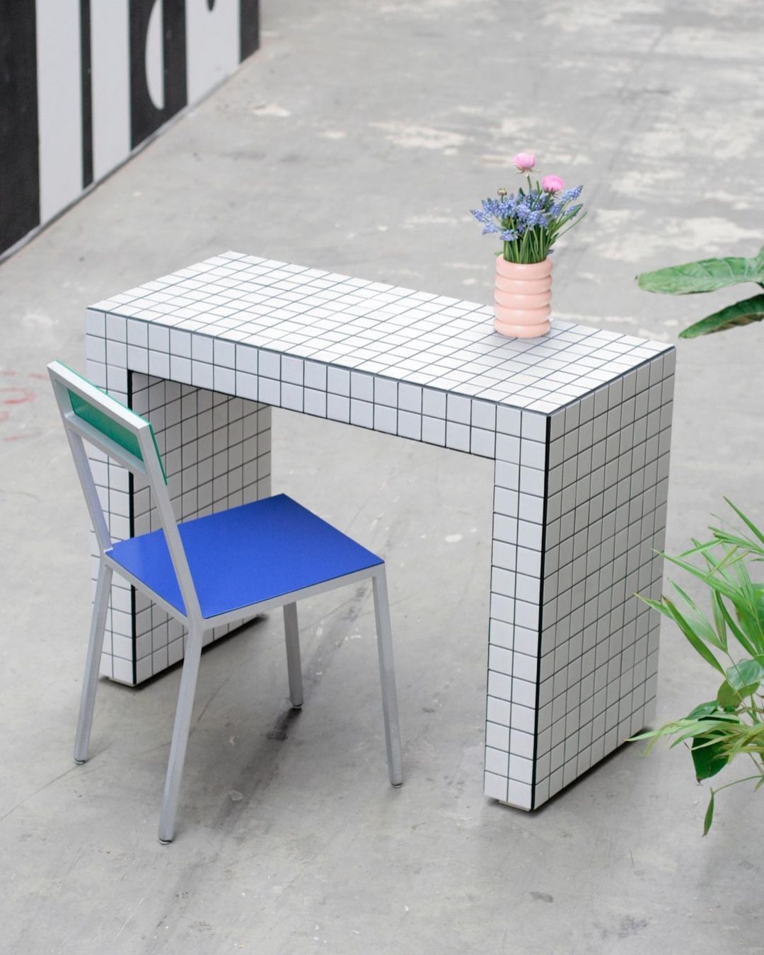 Lado Studio Desk - Handcrafted Concrete Tile Desk